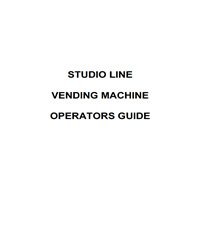 AP STUDIO LINE VENDING MACHINE MANUAL